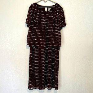 Beautiful brown polka dot dress